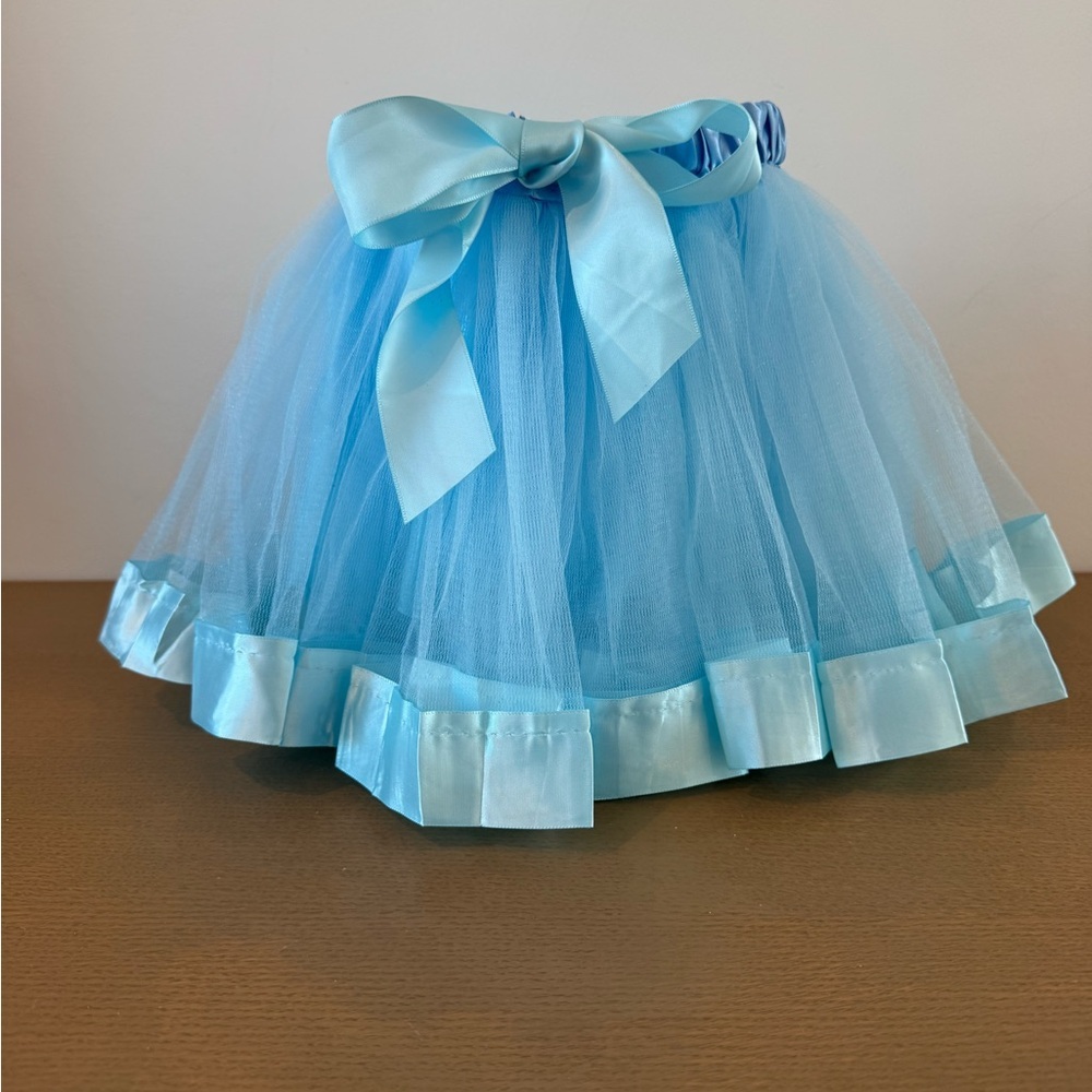 Elegant Blue Satin and Tulle Skirt Dress-up Tutu Costume Size 3T